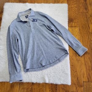 NWT johnnie-O Middleton Knit Flannel Pullover Men's Medium Twilight Blue